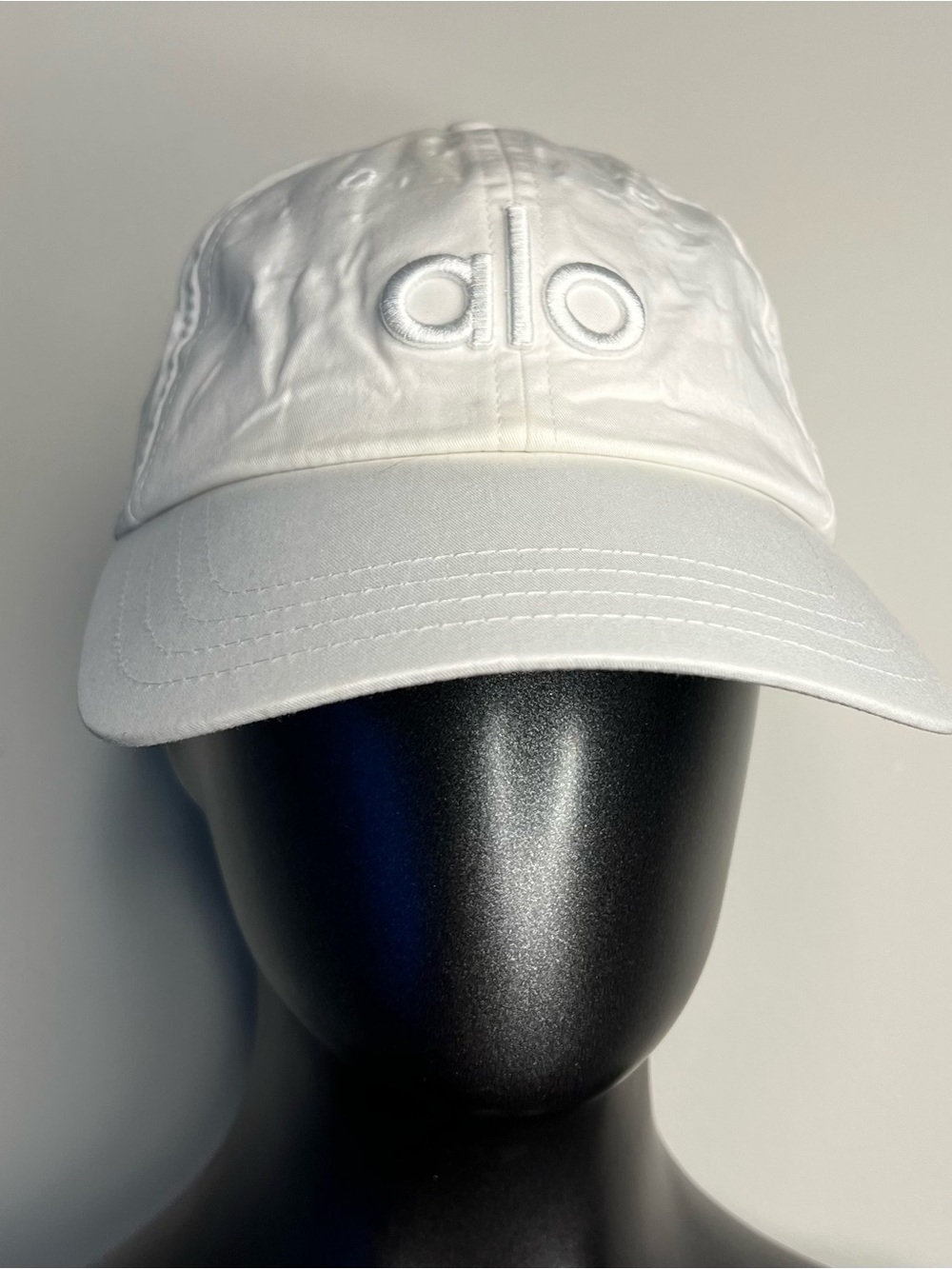 ALO Yoga Kids White Embroidered Logo Cap